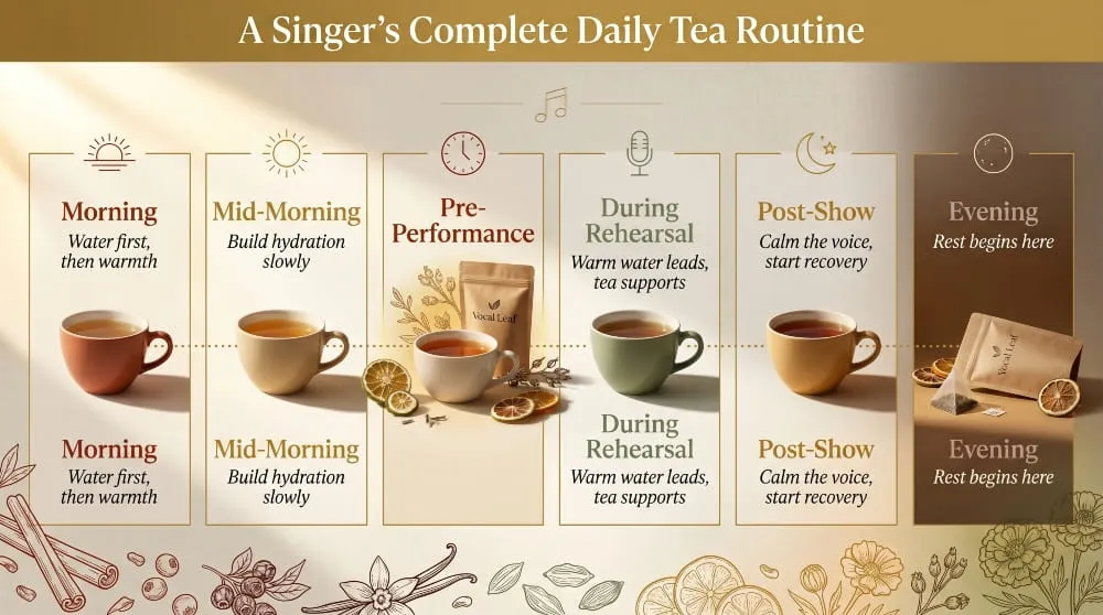 Singer's Complete Daily Tea Routine
