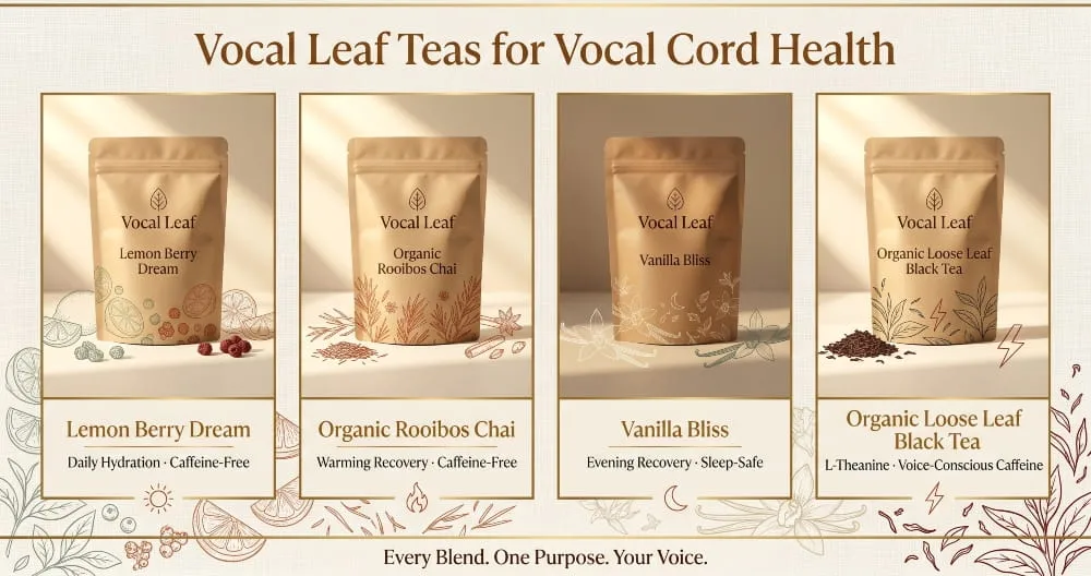 Vocal Leaf Teas for Vocal Cord Health