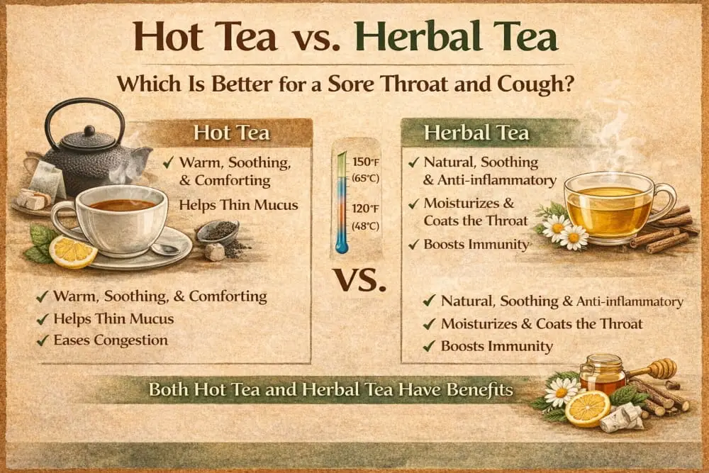 Hot Tea vs. Herbal Tea – Which Is Better for a Sore Throat and Cough