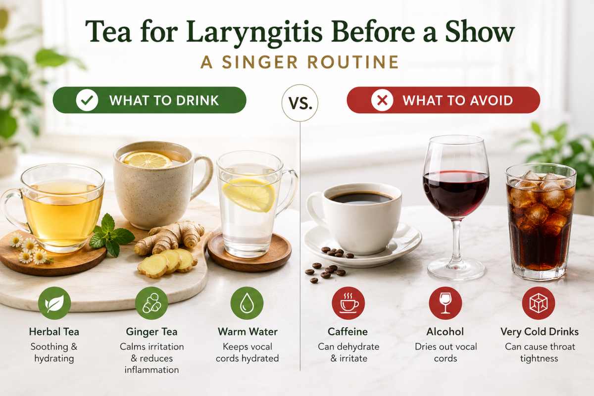 Tea for Laryngitis Before a Show for Singer