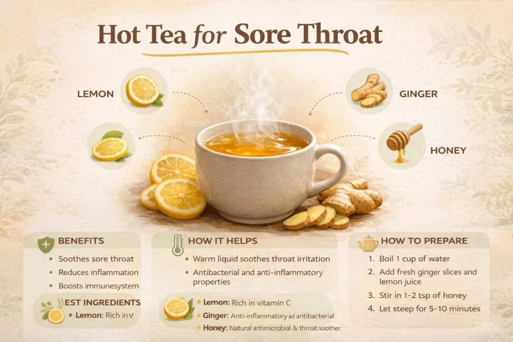Hot Tea for Sore Throat