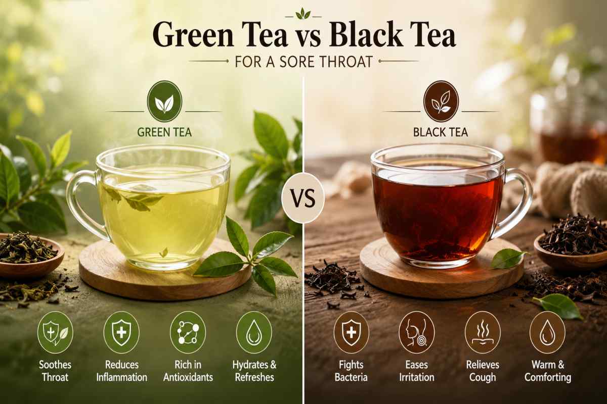 Green Tea vs Black Tea for a Sore Throat