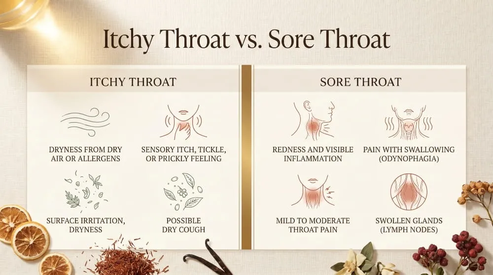 Itchy Throat vs. Sore Throat
