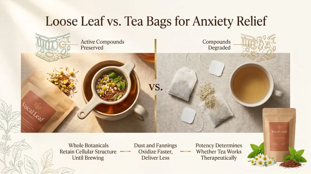 Loose Leaf vs. Tea Bags for Anxiety Relief