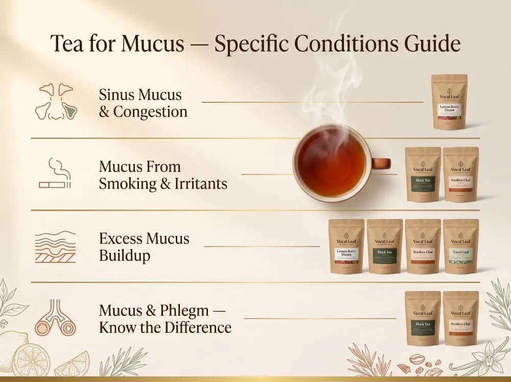 Tea for Mucus, Specific Conditions