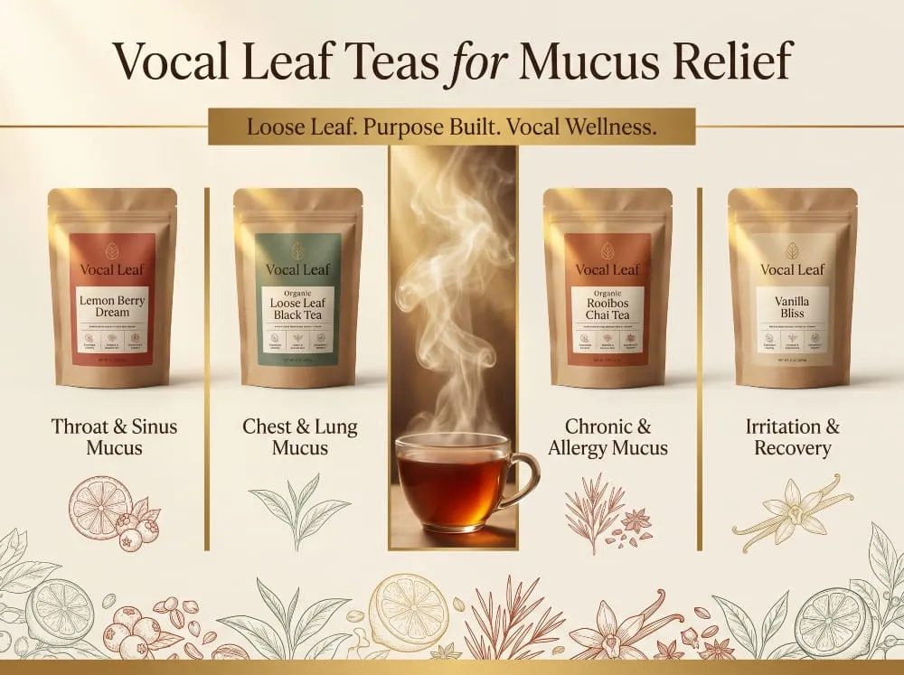 Vocal Leaf Teas for Mucus Relief