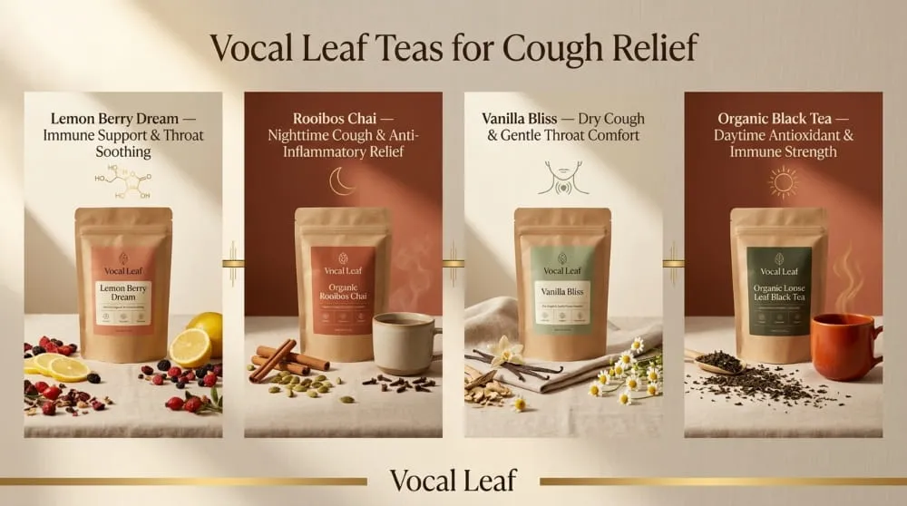 Vocal leaf Teas for Cough Relief