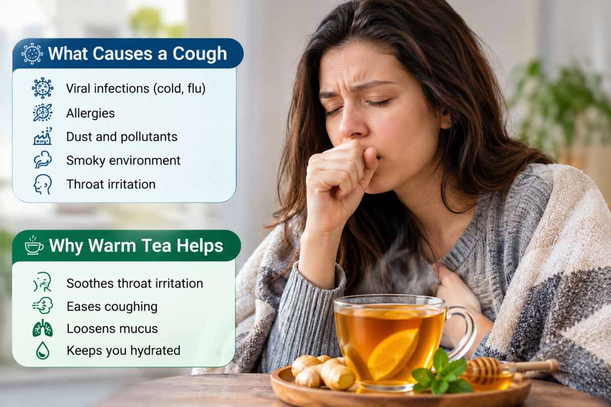 What Causes a Cough and Why Warm Tea Helps