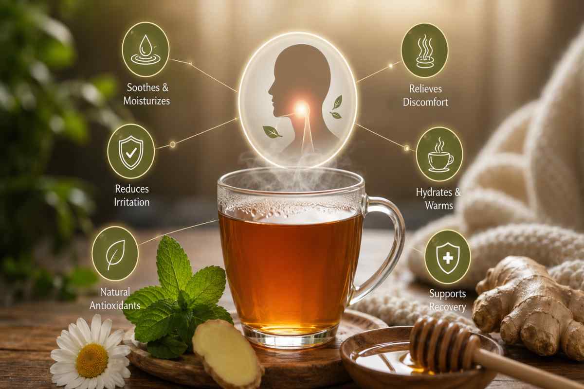 Why Tea Helps a Sore Throat
