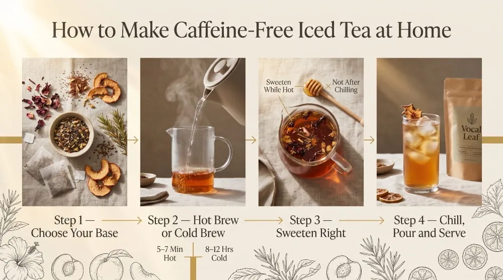 How to Make Caffeine-Free Iced Tea at Home