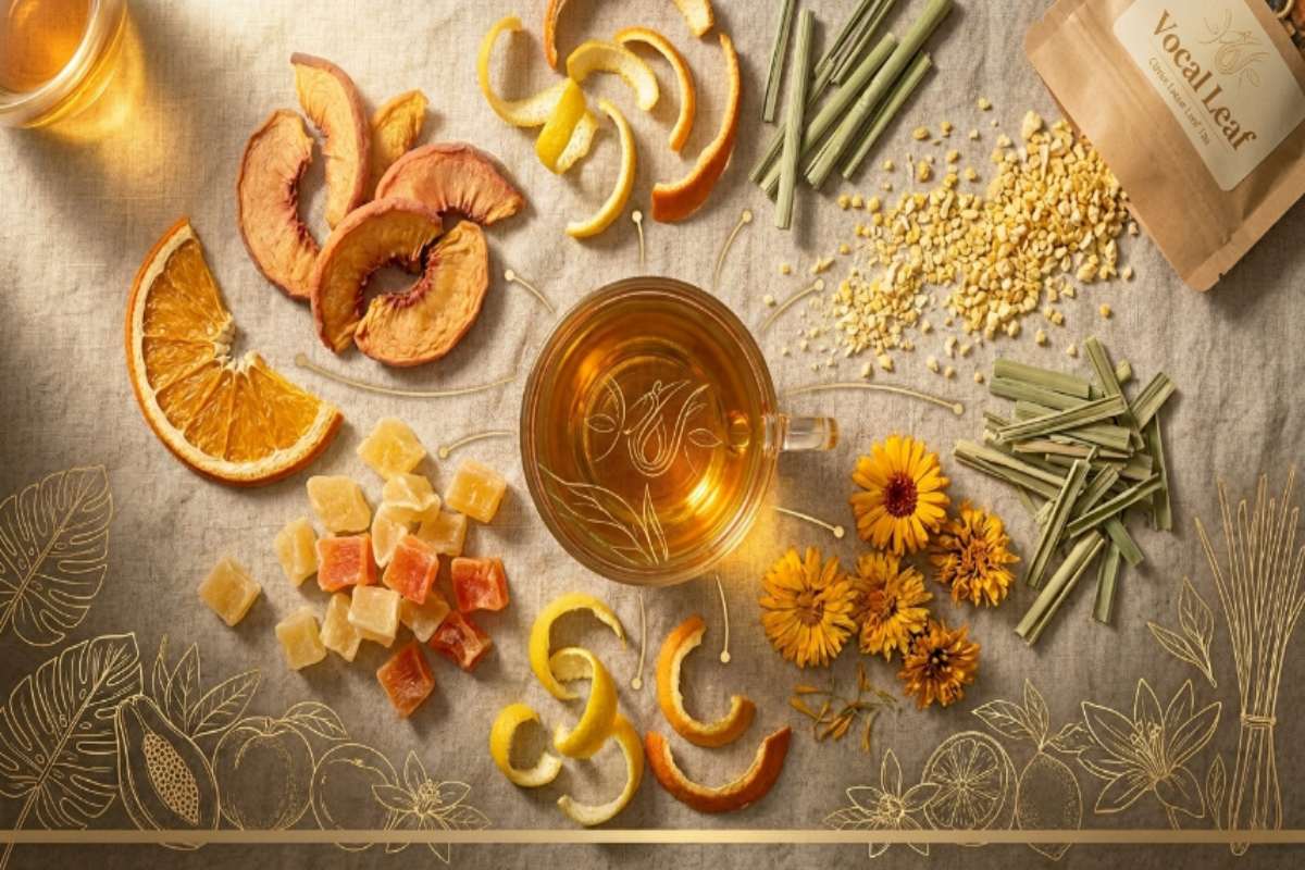 Tropical Notes Peach, Papaya, and Citrus Together