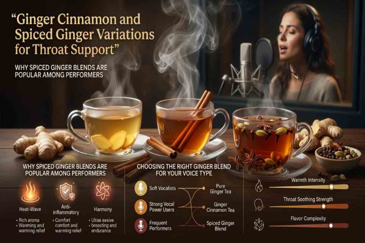 Ginger Cinnamon and Spiced Ginger Variations for Throat Support