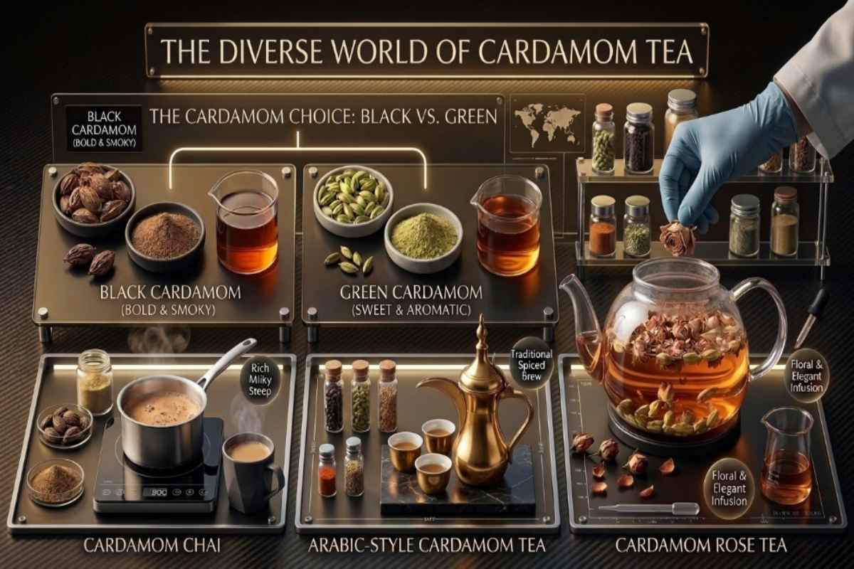 Variatios for cardamom tea