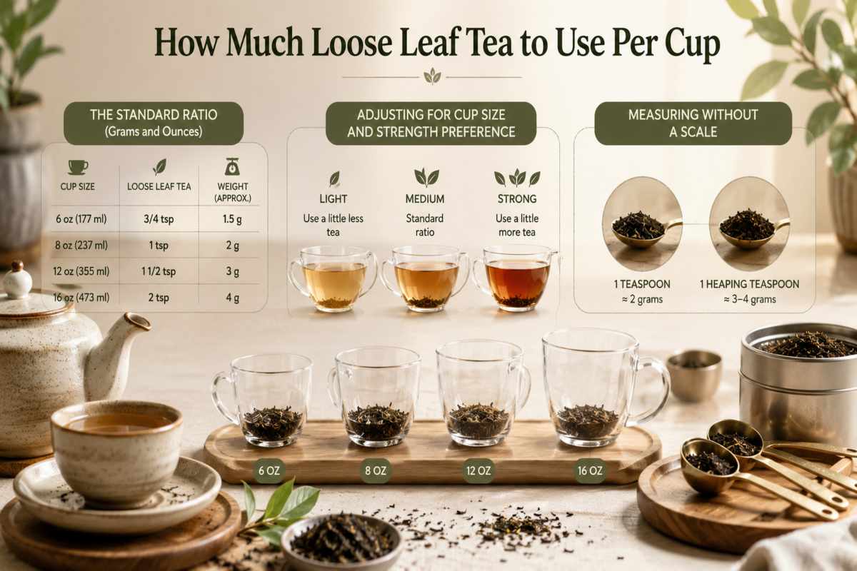 How Much Loose Leaf Tea to Add Per Cup