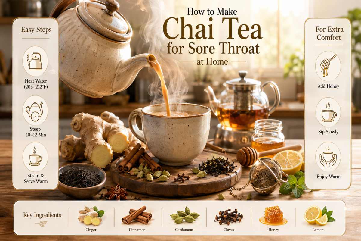 How to Make Chai Tea for Sore Throat at Home