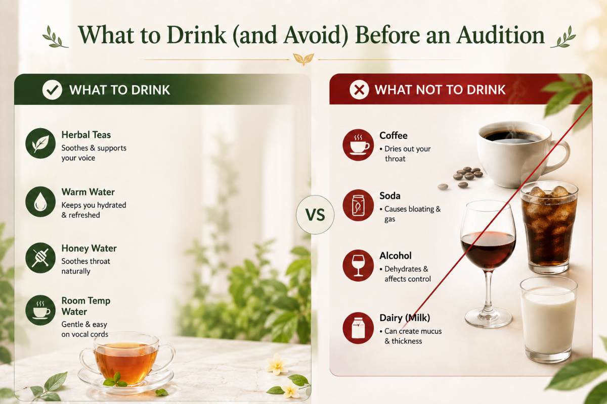 What to Drink (and Avoid) Before an Audition