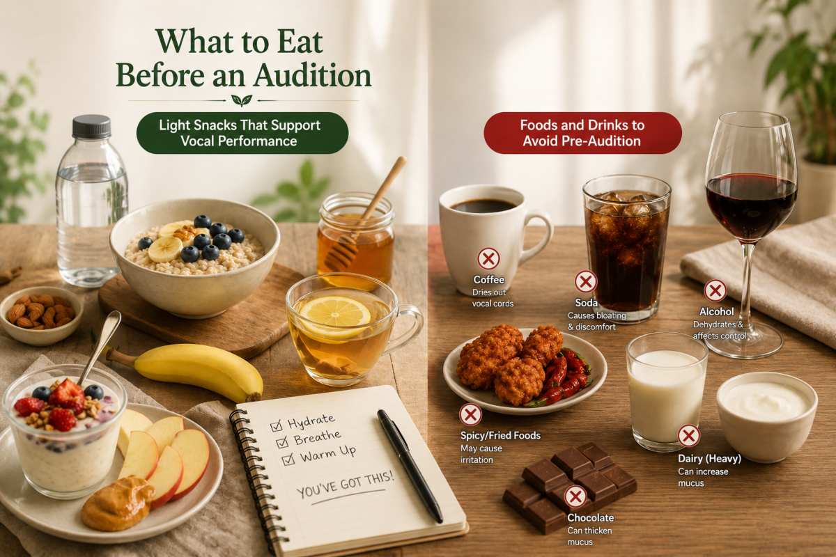 What to Eat Before an Audition