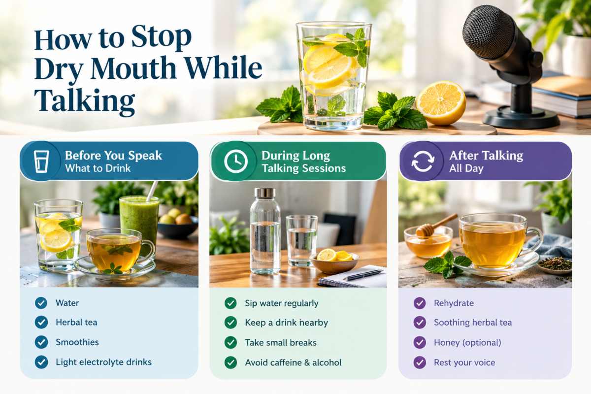 How to Stop Dry Mouth While Talking