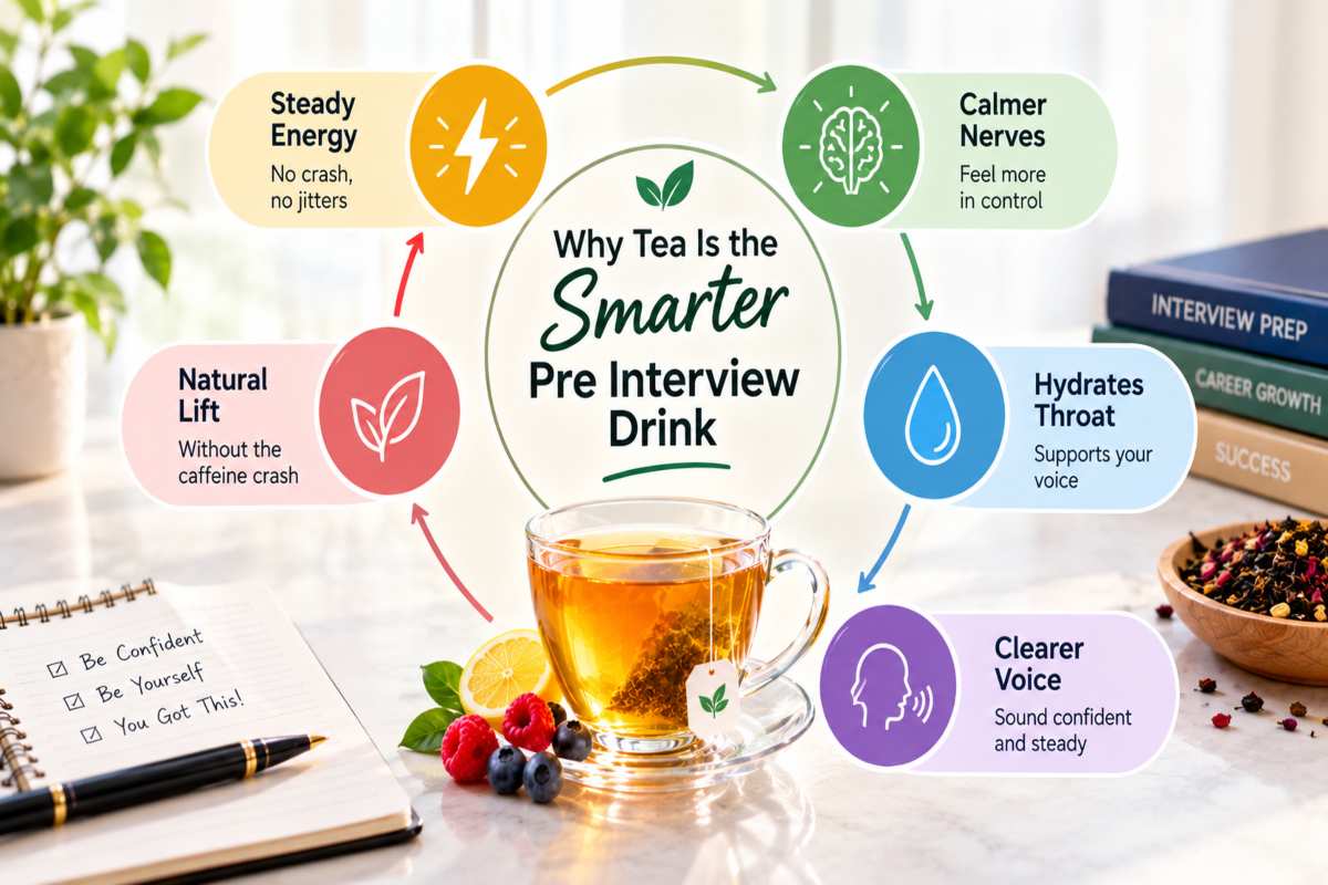 Why Tea Is the Smarter Pre-Interview Drink
